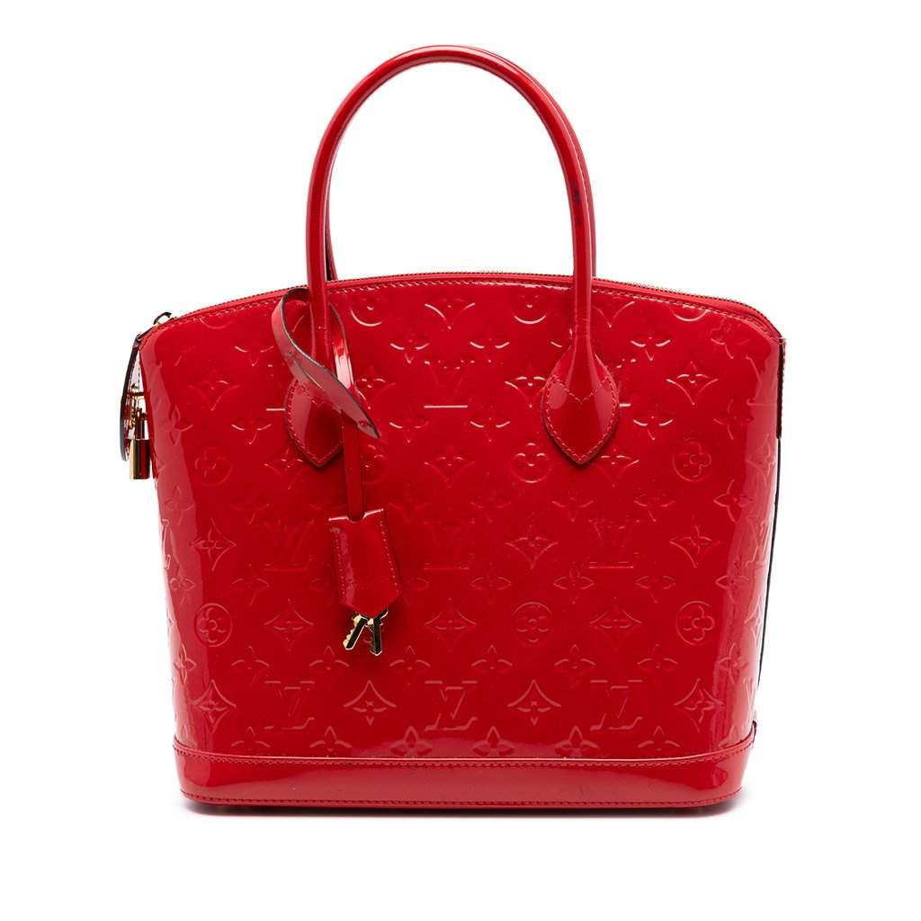 Louis Vuitton Monogram Vernis Lockit PM Red Leather Very good - Front View