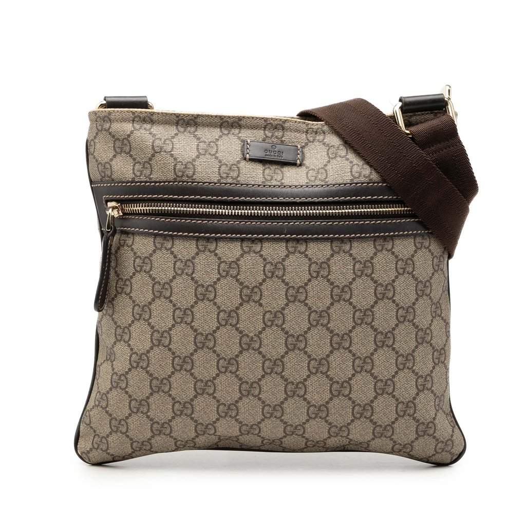 Gucci GG Supreme Crossbody Beige Very good - Front View