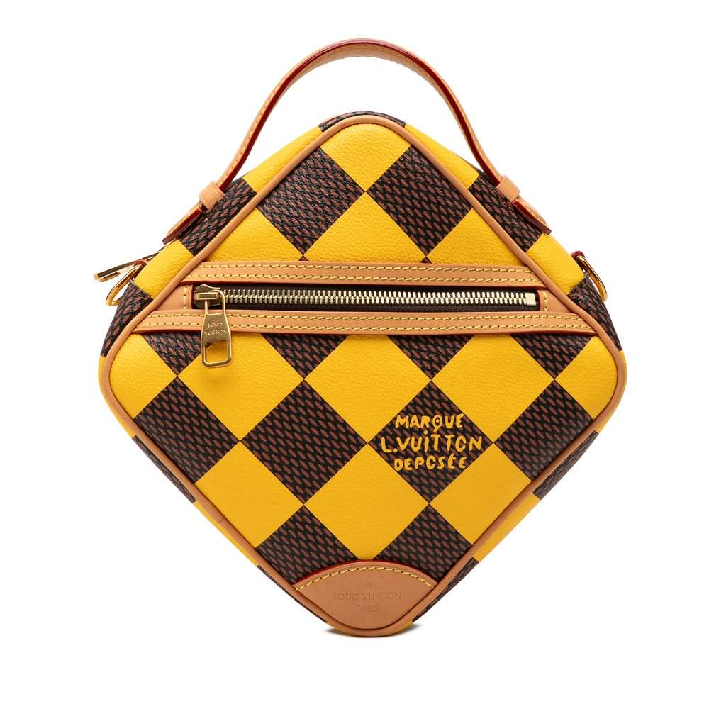 Louis Vuitton Damier Pop Chess Messenger Yellow Very good - Front View
