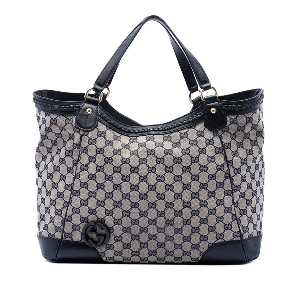 Gucci Medium GG Canvas Brick Lane Tote Beige Very good condition - Front View