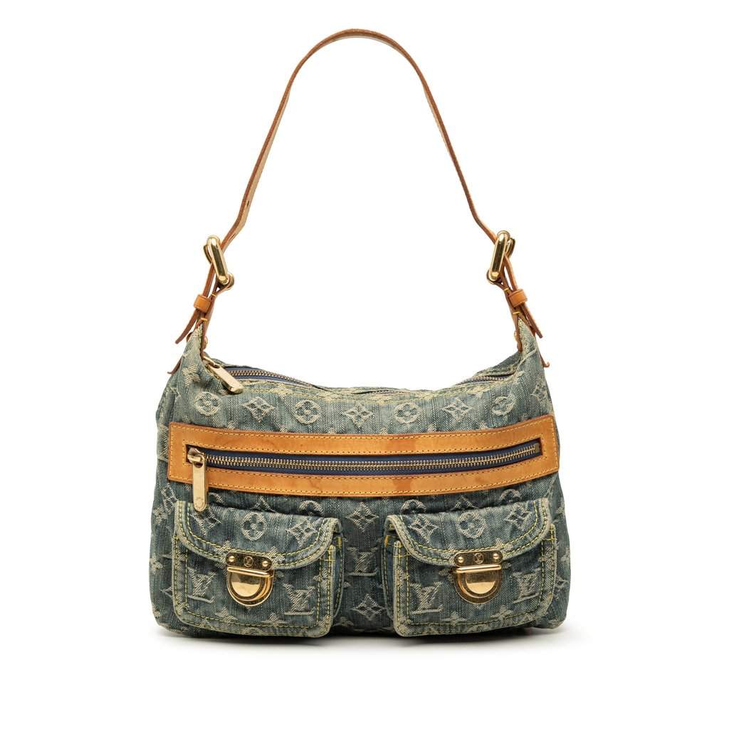 Louis Vuitton Monogram Denim Baggy PM Blue Very good - Front View