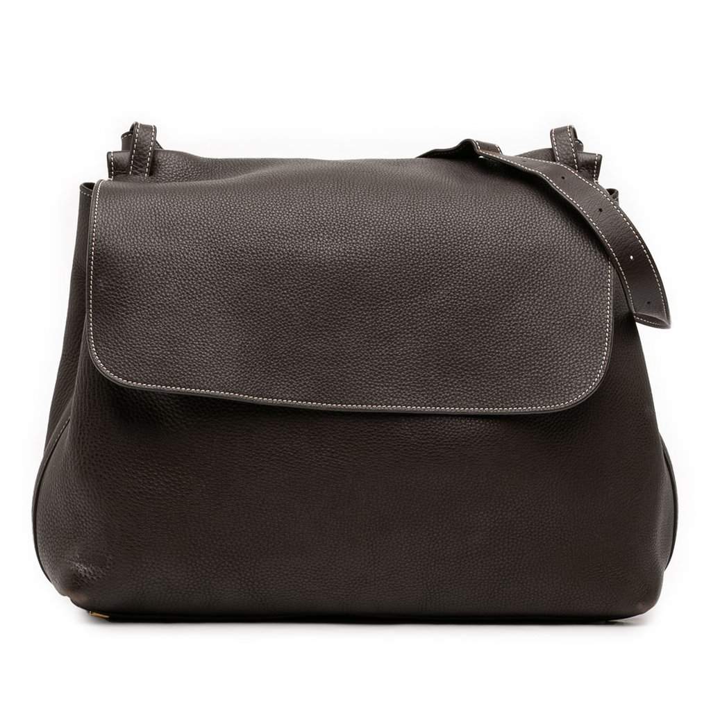 The Row Leather Shoulder Bag Brown Leather Very good condition - Front View
