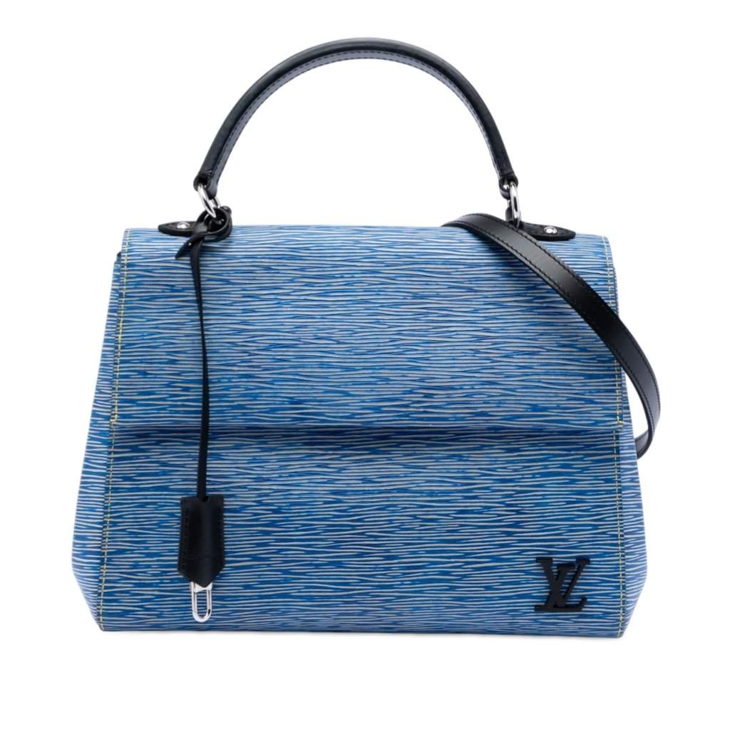 Louis Vuitton Epi Denim Cluny MM Blue Leather Very good - Front View