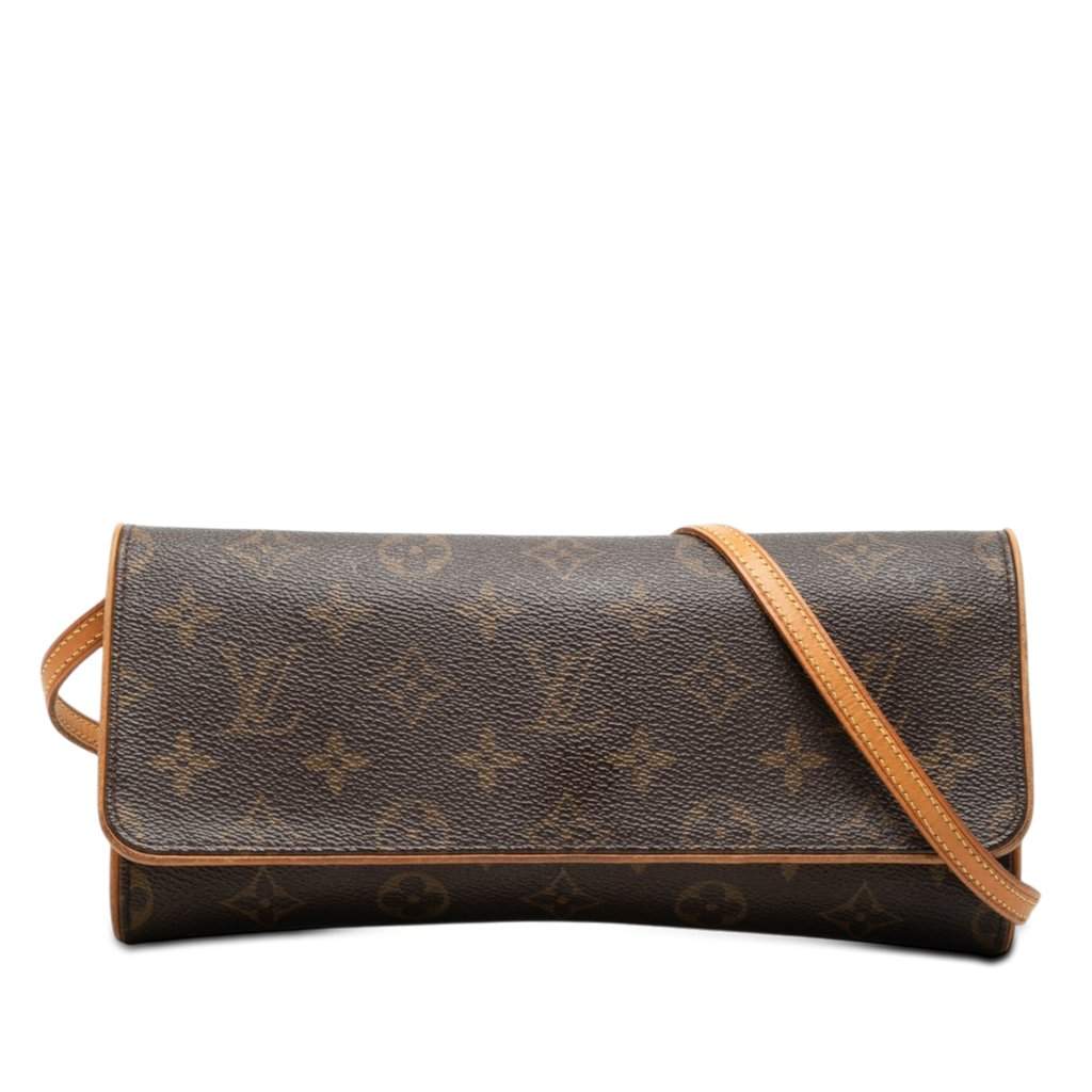 Louis Vuitton Monogram Pochette Twin GM Brown Very good condition - Front View