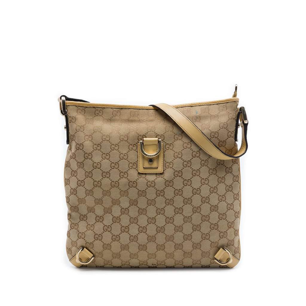 Gucci GG Canvas Abbey D Ring Crossbody Beige Very good - Front View