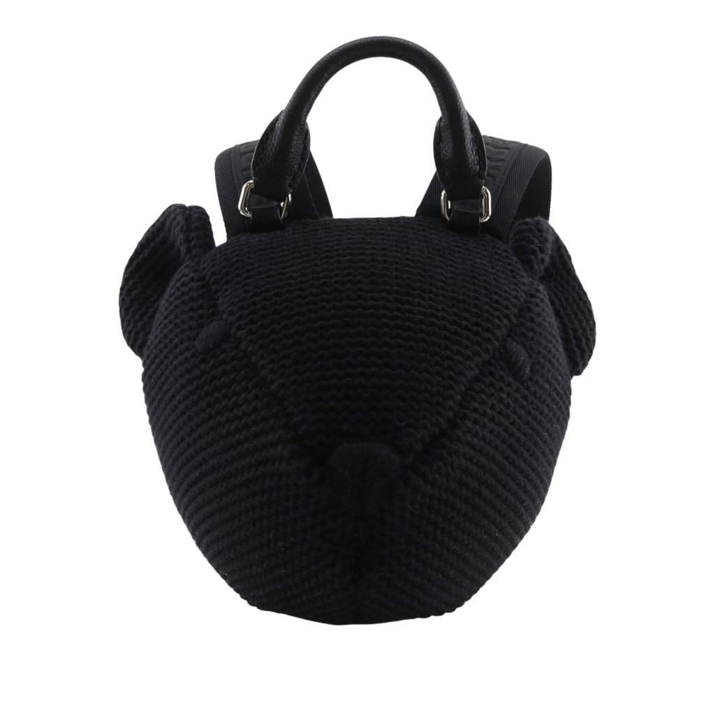 Burberry Thomas Bear Cotton Bear Backpack Black Very good condition - Front View