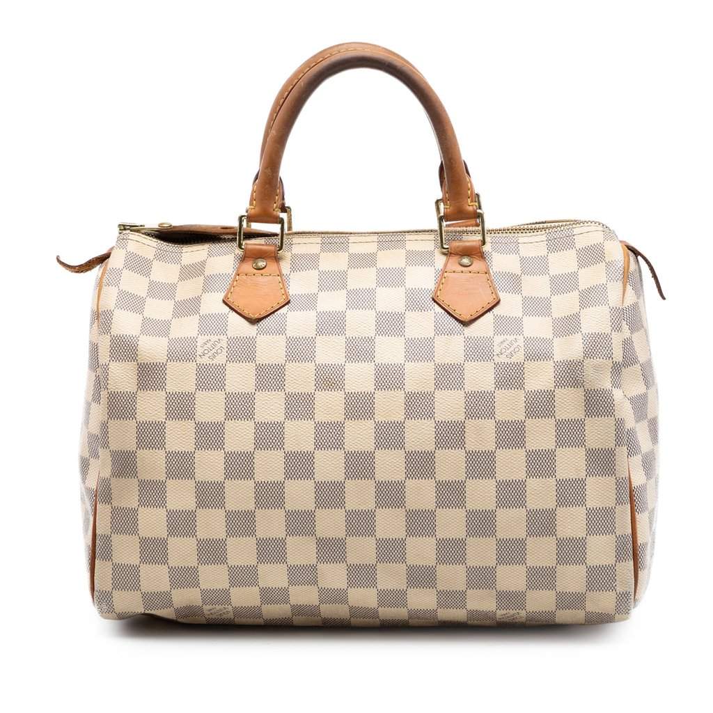Louis Vuitton Damier Azur Speedy 30 White Very good condition - Front View