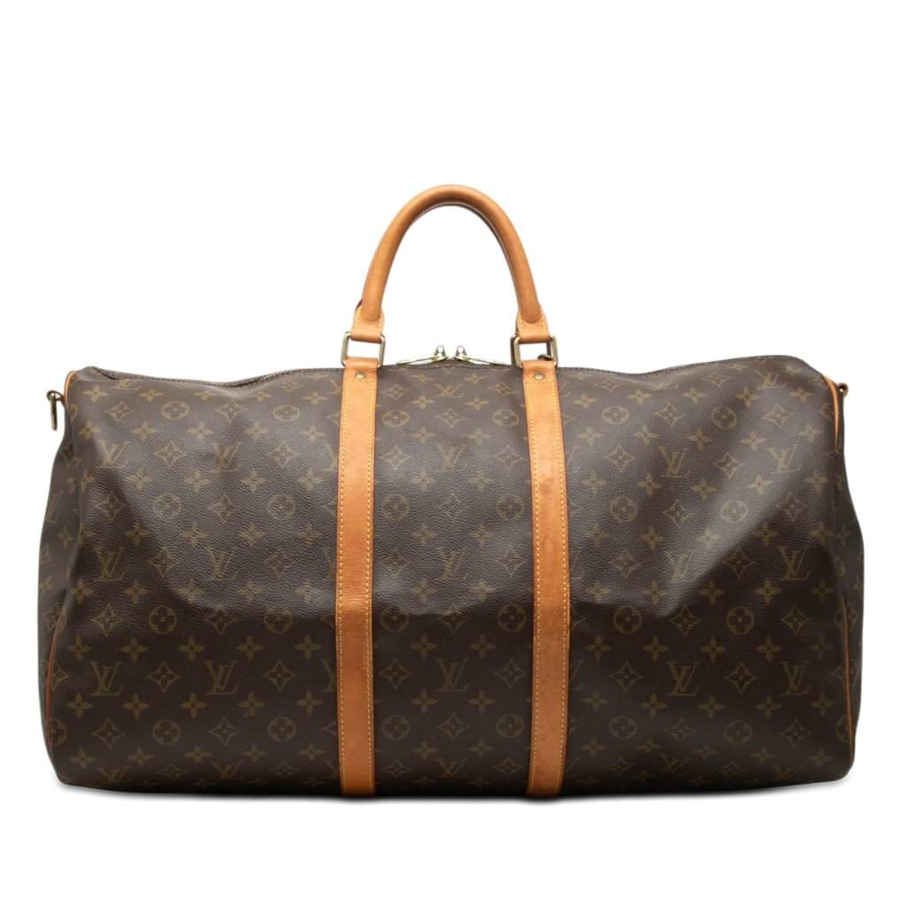 Louis Vuitton Monogram Keepall Bandouliere 55 Brown Good condition - Front View