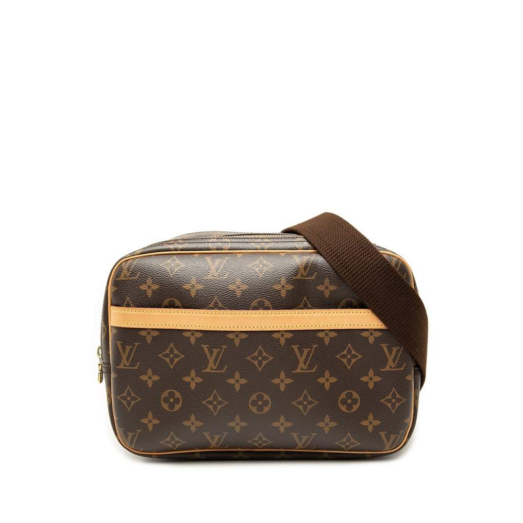 Louis Vuitton Monogram Reporter PM Brown Very good - Front View
