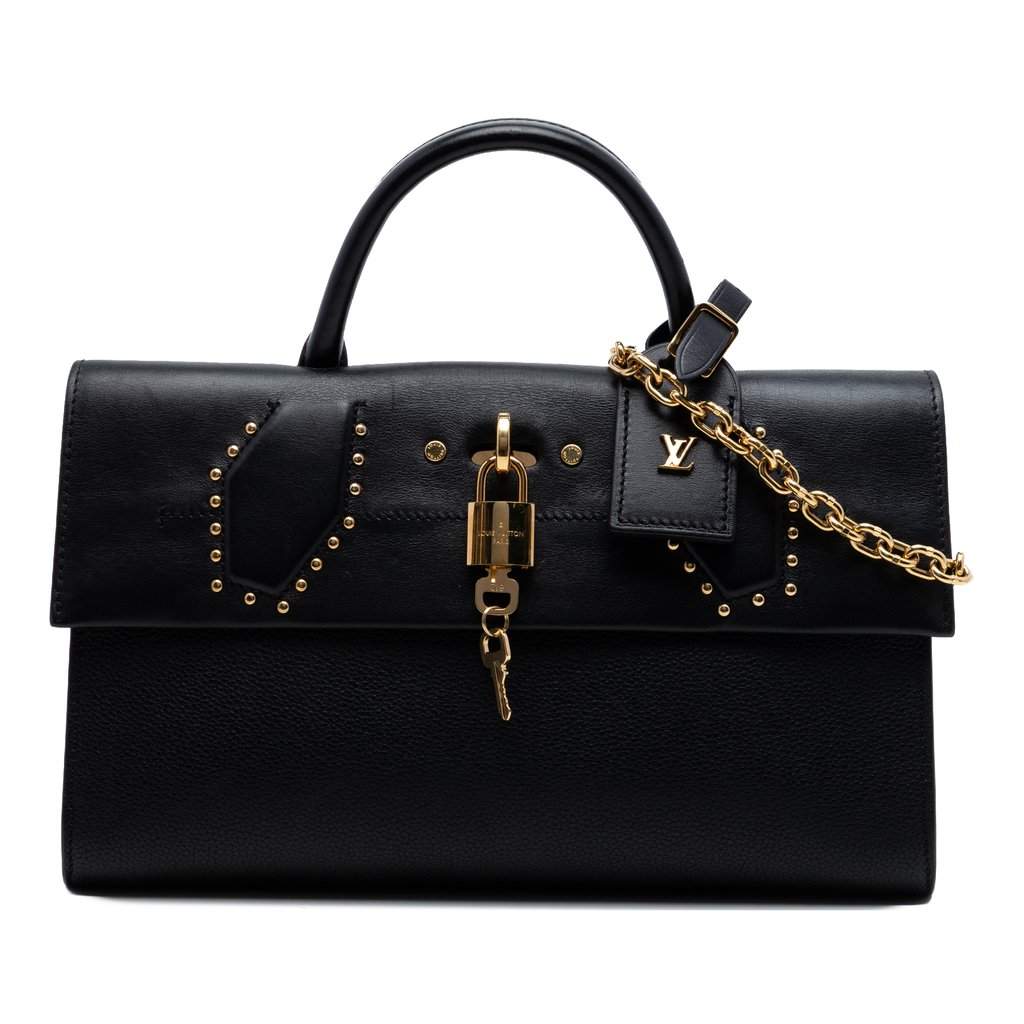 Louis Vuitton Taurillon City Steamer Pochette Black Leather Very good condition - Front View