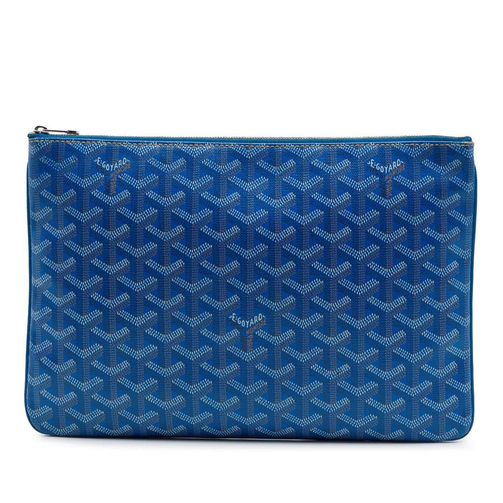 Goyard Goyardine Senat MM Blue Very good - Front View