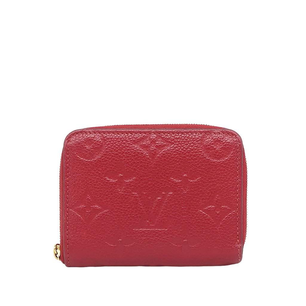 Louis Vuitton Monogram Empreinte Zippy Coin Purse Red Leather Very good - Front View