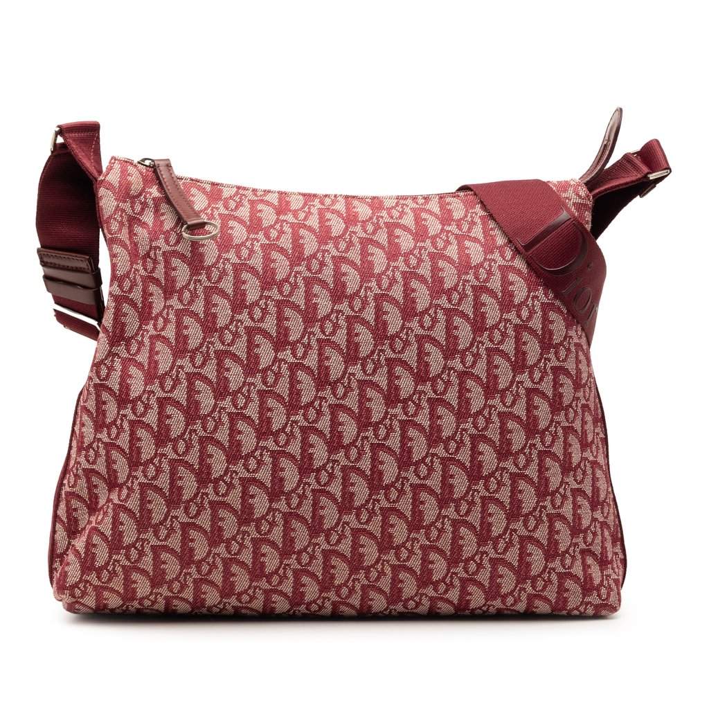 Dior Diorissimo Trotter Canvas Crossbody Red Very good condition - Front View