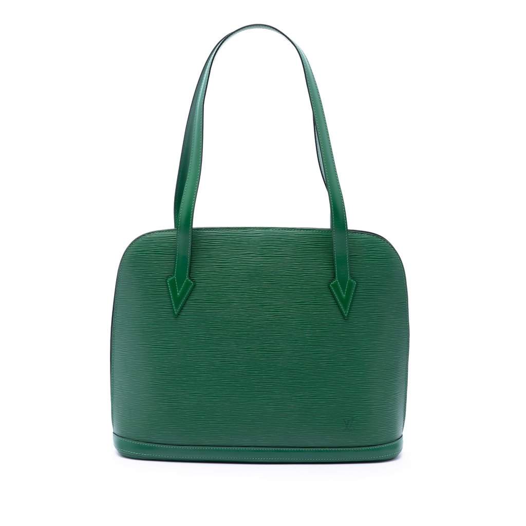 Louis Vuitton Epi Lussac Green Leather Very good condition - Front View