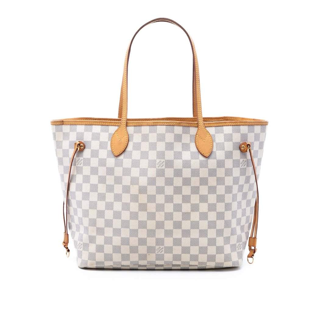 Louis Vuitton Damier Azur Neverfull MM White Very good condition - Front View