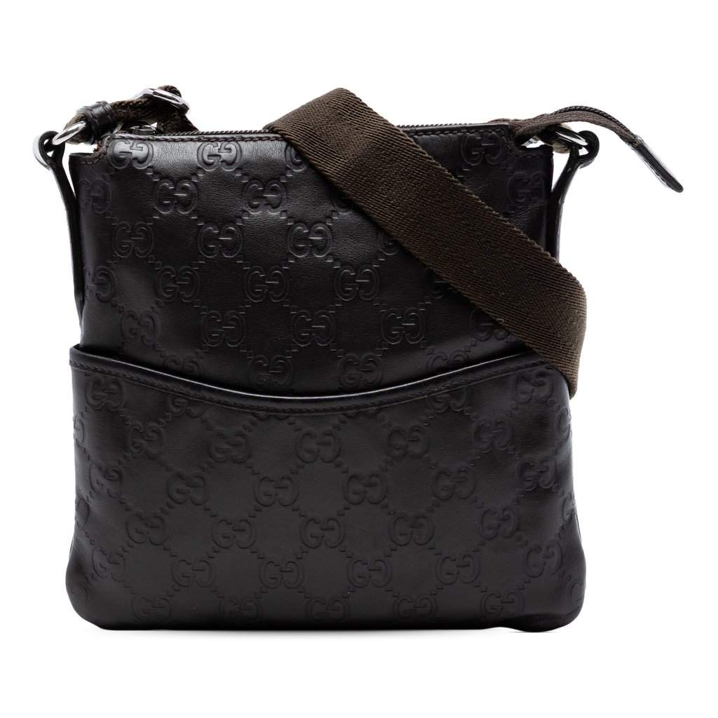 Gucci Guccissima Crossbody Brown Leather Very good condition - Front View