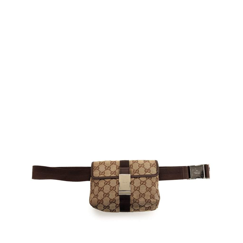 Gucci GG Canvas Belt Bag Beige Good condition - Front View