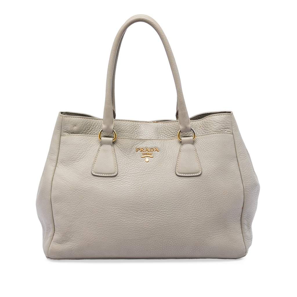 Prada Vitello Daino Open Convertible Tote MultiColor Leather Very good - Front View