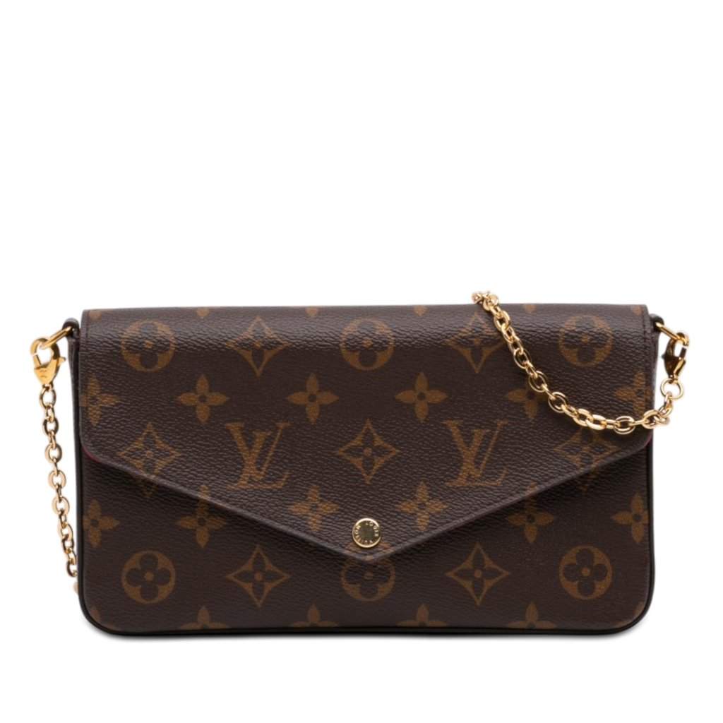 Louis Vuitton Monogram Pochette Felicie Brown Very good - Front View