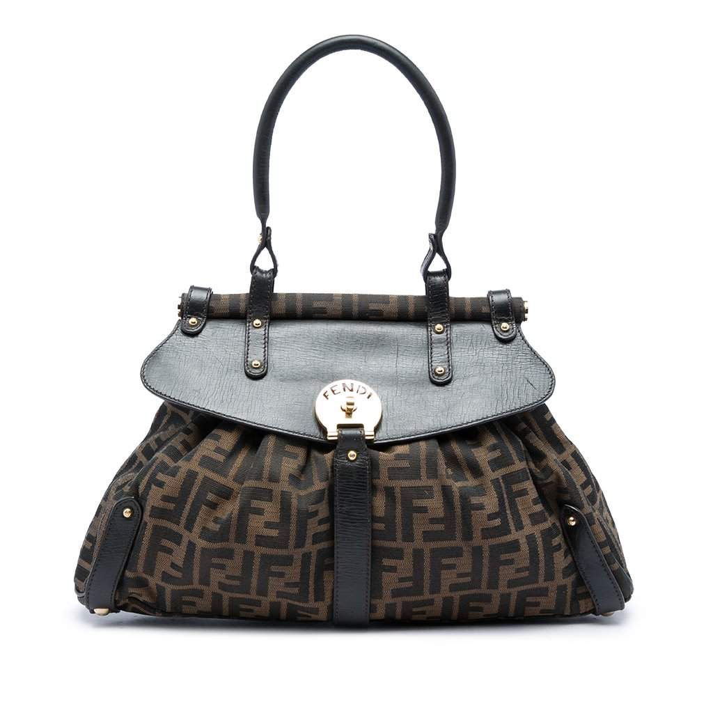 Fendi Medium Zucca Canvas Magic Handbag Brown Very good - Front View
