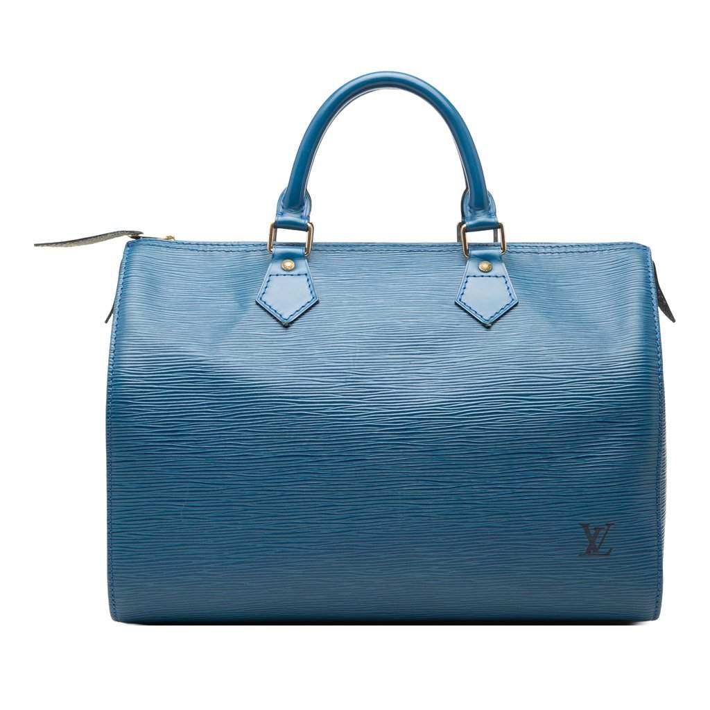 Louis Vuitton Epi Speedy 30 Blue Leather Very good - Front View