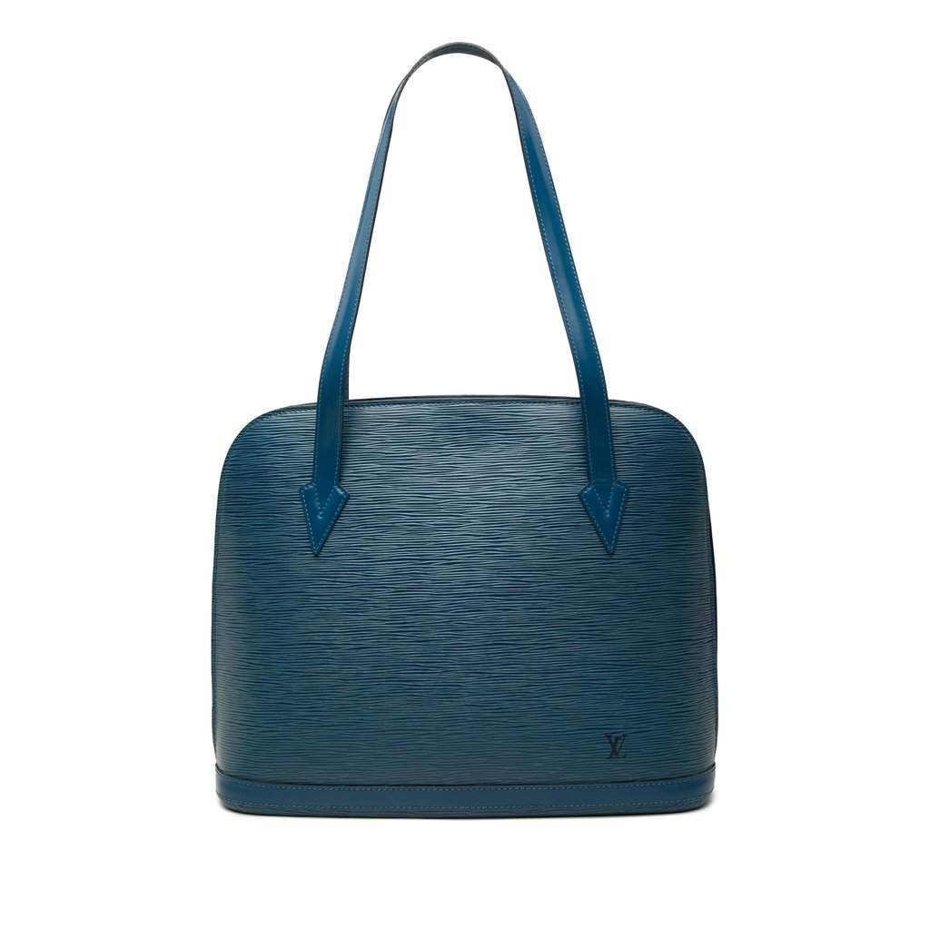 Louis Vuitton Epi Lussac Blue Leather Good - Front View