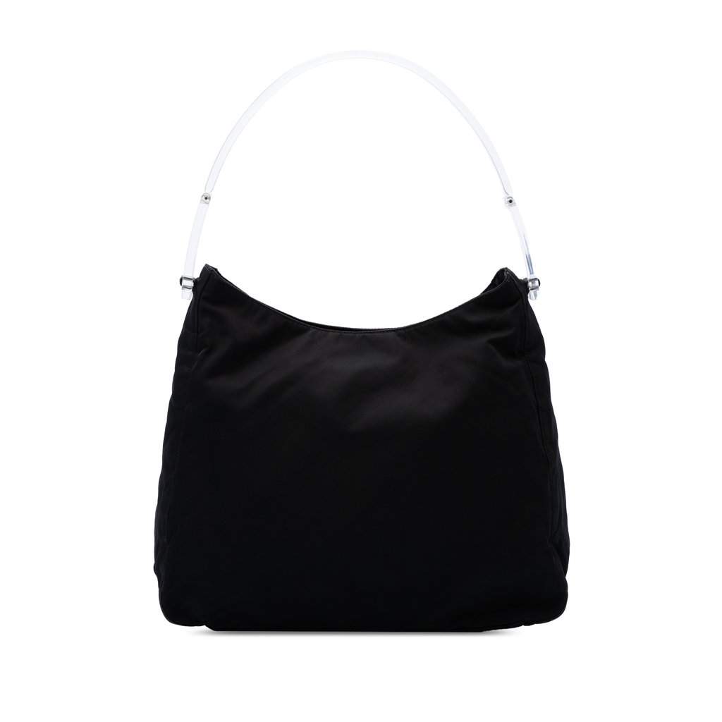 Prada Tessuto Acrylic Handle Bag Black Very good condition - Front View