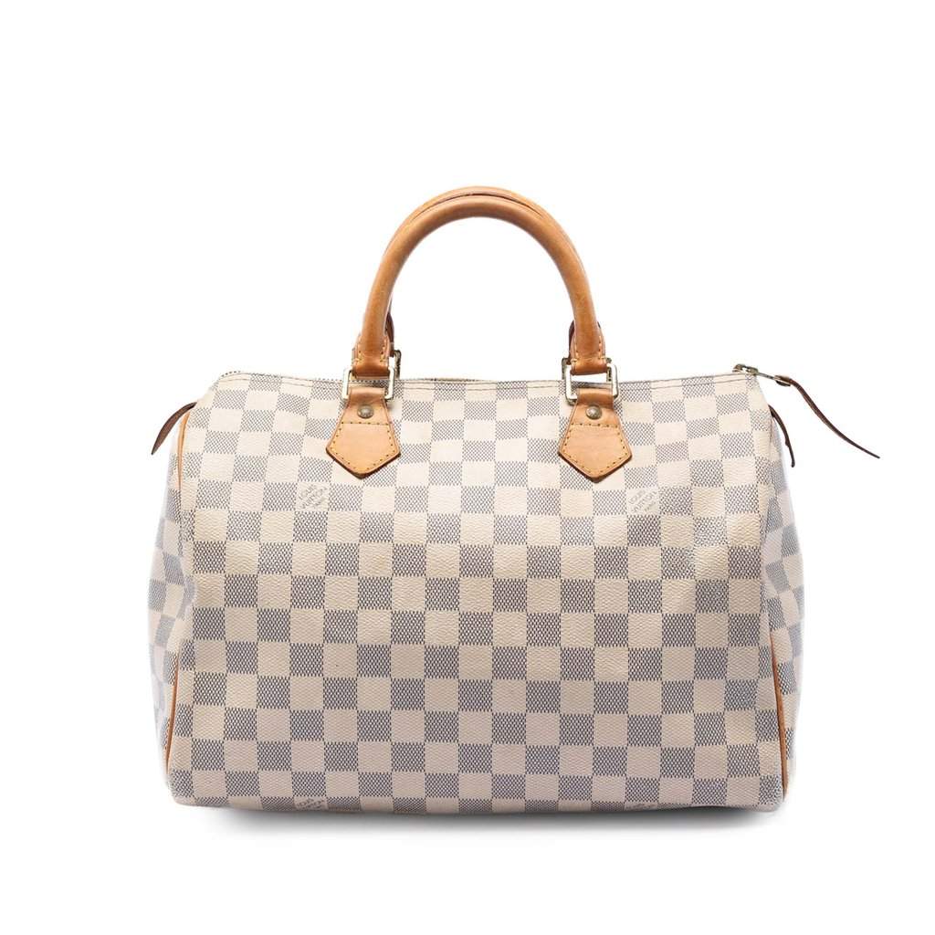Louis Vuitton Damier Azur Speedy 30 White Very good condition - Front View