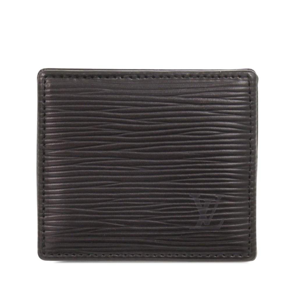 Louis Vuitton Epi Porte Monnaie Boite Coin Case Black Leather Very good - Front View