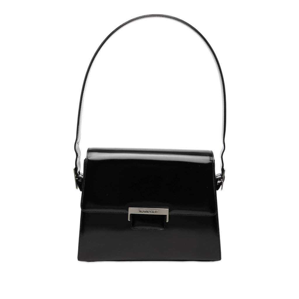 Saint Laurent Patent Shoulder Bag Black Leather Very good condition - Front View