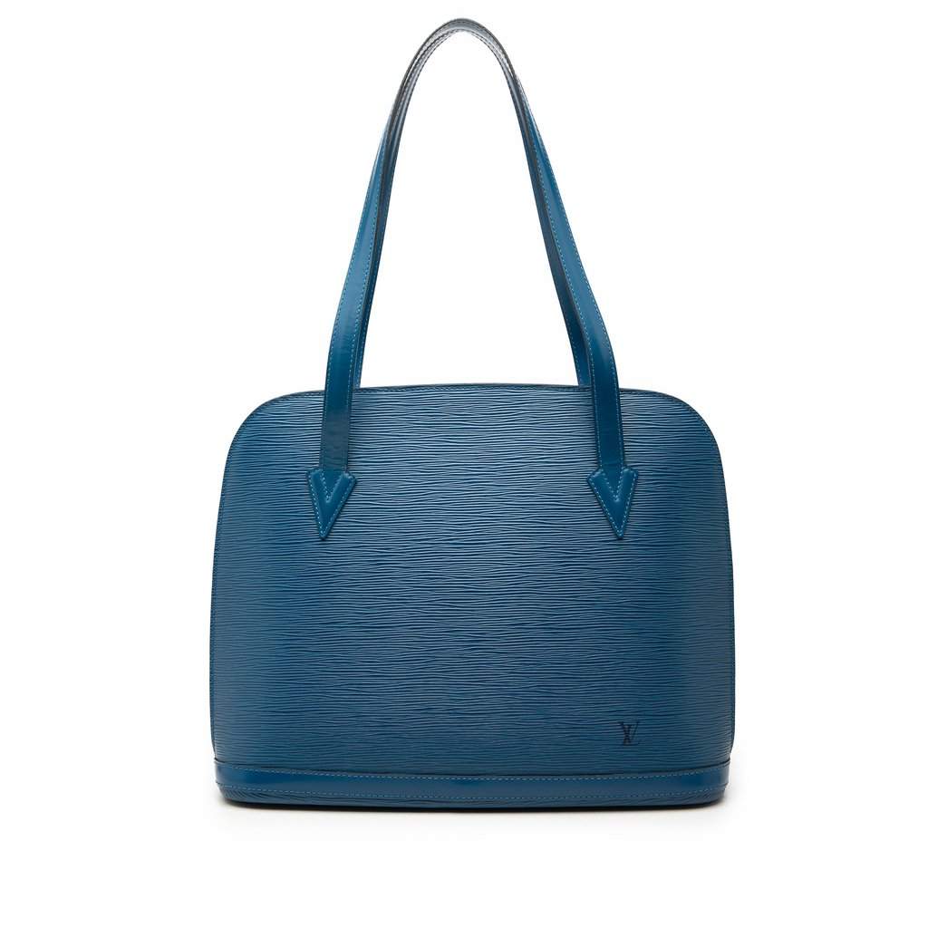 Louis Vuitton Epi Lussac Blue Leather Very good condition - Front View