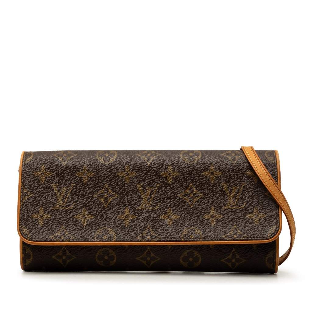 Louis Vuitton Monogram Pochette Twin GM Brown Very good - Front View