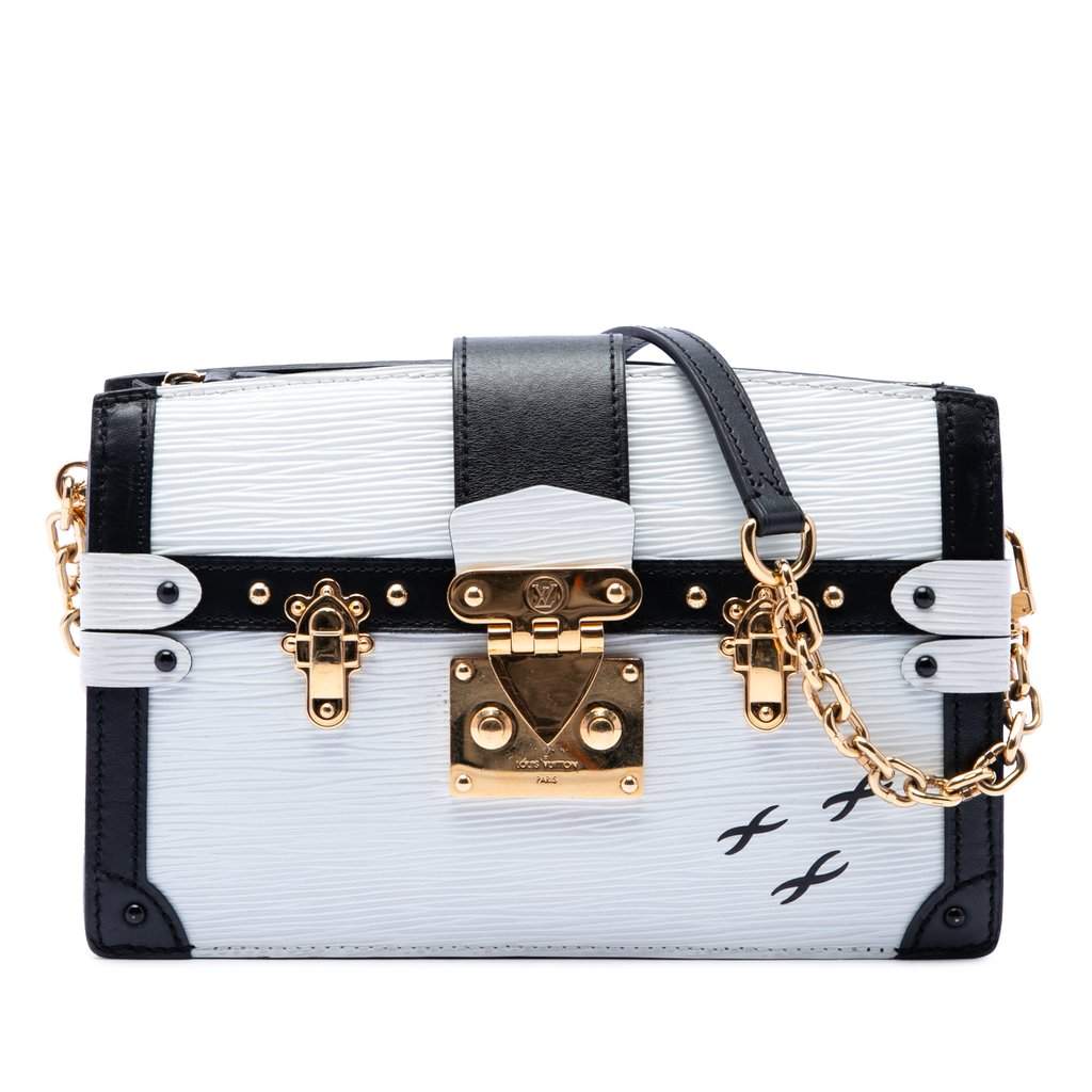 Louis Vuitton Epi Trunk Clutch White Leather Very good condition - Front View