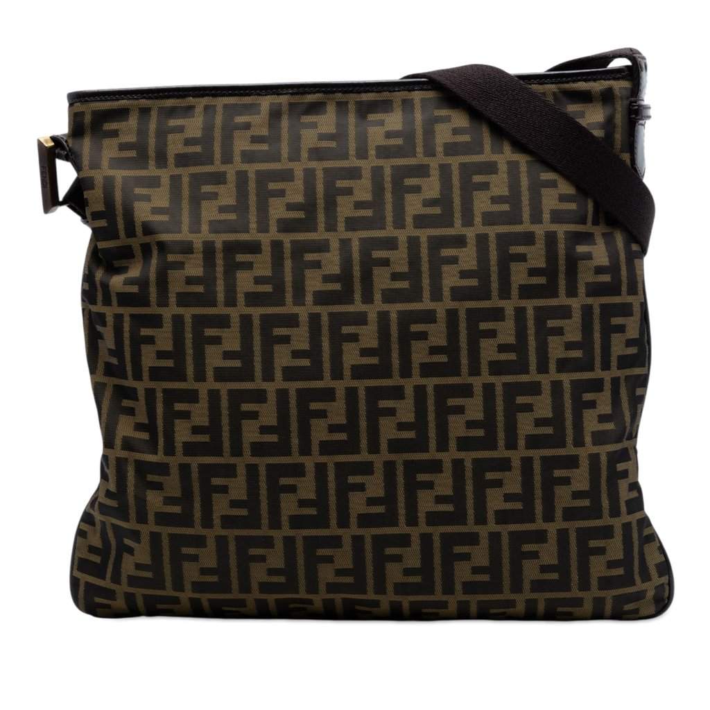 Fendi Zucca Canvas Crossbody Brown Very good - Front View