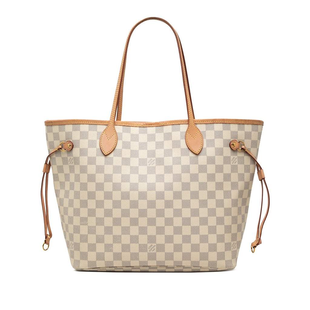 Louis Vuitton Damier Azur Neverfull MM White Very good condition - Front View