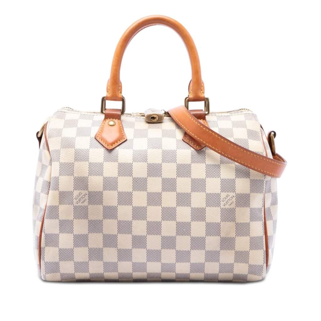 Louis Vuitton Damier Azur Speedy Bandouliere 25 White Very good - Front View