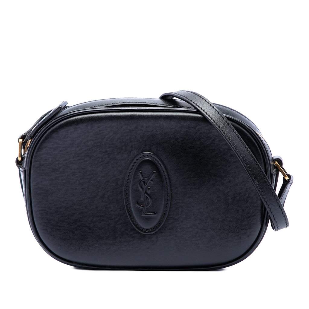 Saint Laurent Calfskin Monogram Le 61 Camera Bag Black Leather Very good condition - Front View