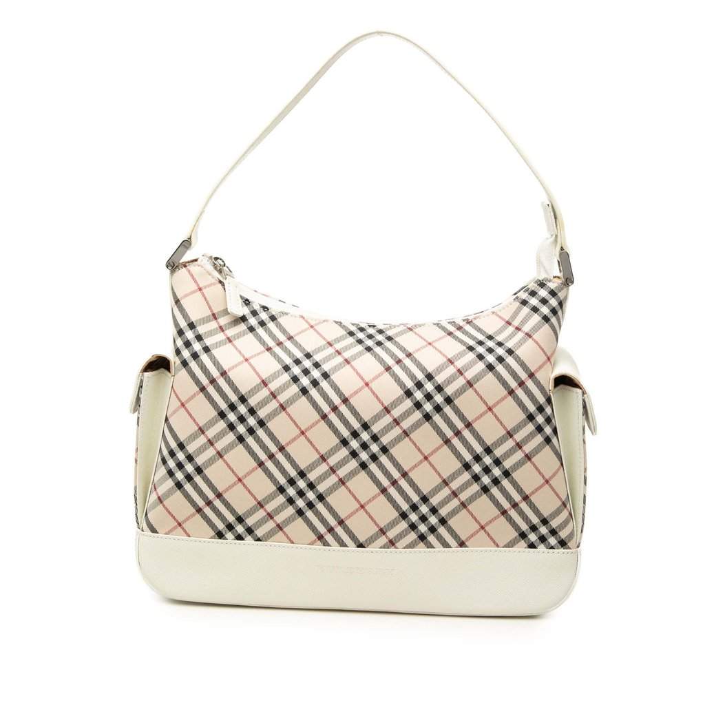 Burberry Nova Check Canvas Shoulder Bag Beige Very good - Front View