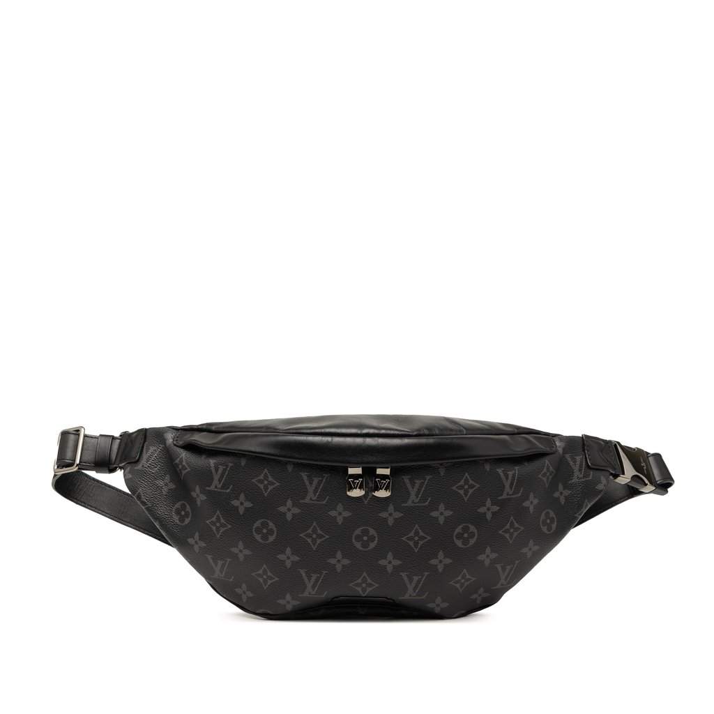Louis Vuitton Monogram Eclipse Discovery Bumbag PM Black Very good - Front View