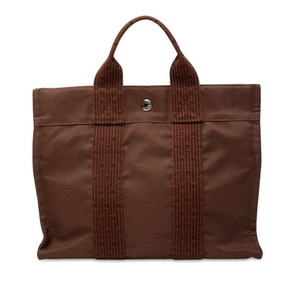 Hermès Canvas Herline PM Brown Very good - Front View