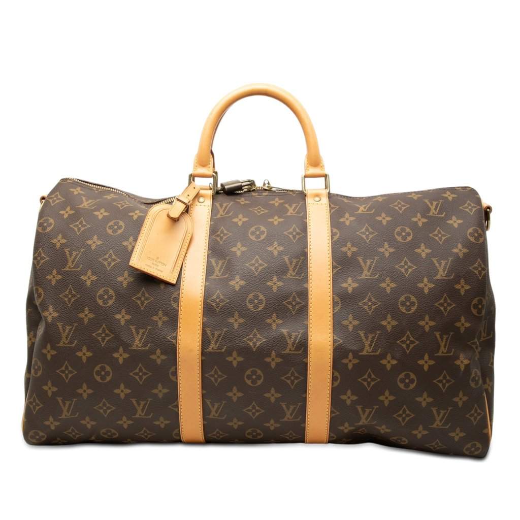 Louis Vuitton Monogram Keepall Bandouliere 50 Brown Very good condition - Front View