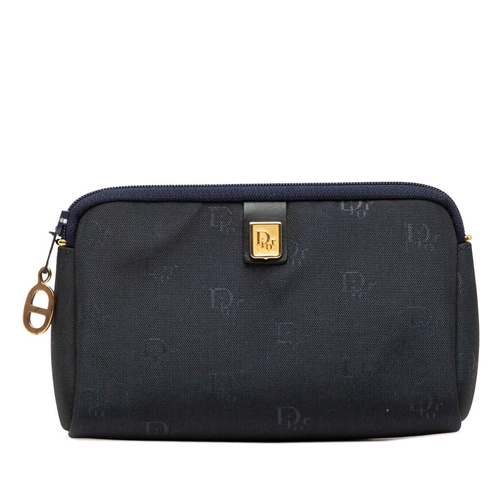 Dior Canvas Logo Pouch Blue Very good condition - Front View