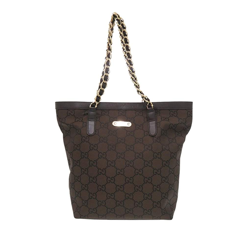 Gucci GG Nylon Capri Tote Brown Very good condition - Front View