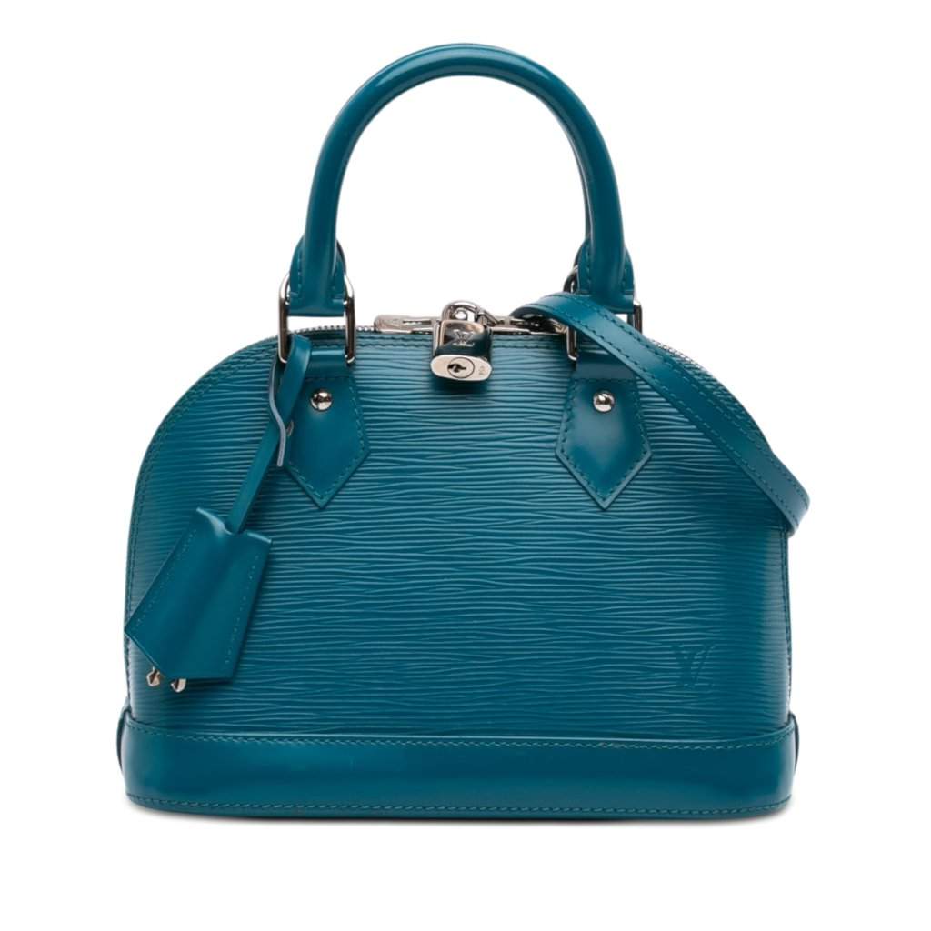 Louis Vuitton Epi Alma BB Blue Leather Very good - Front View