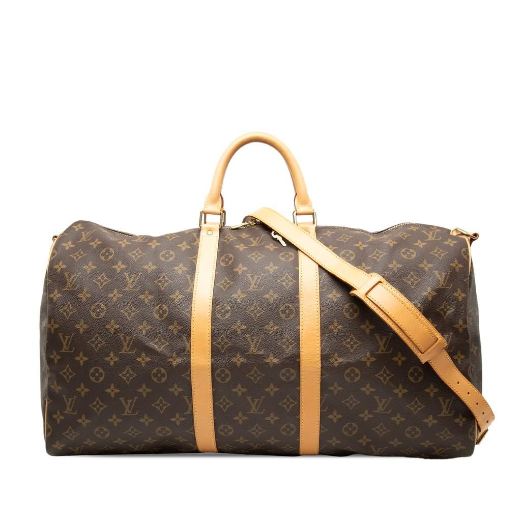 Louis Vuitton Monogram Keepall Bandouliere 55 Brown Good condition - Front View
