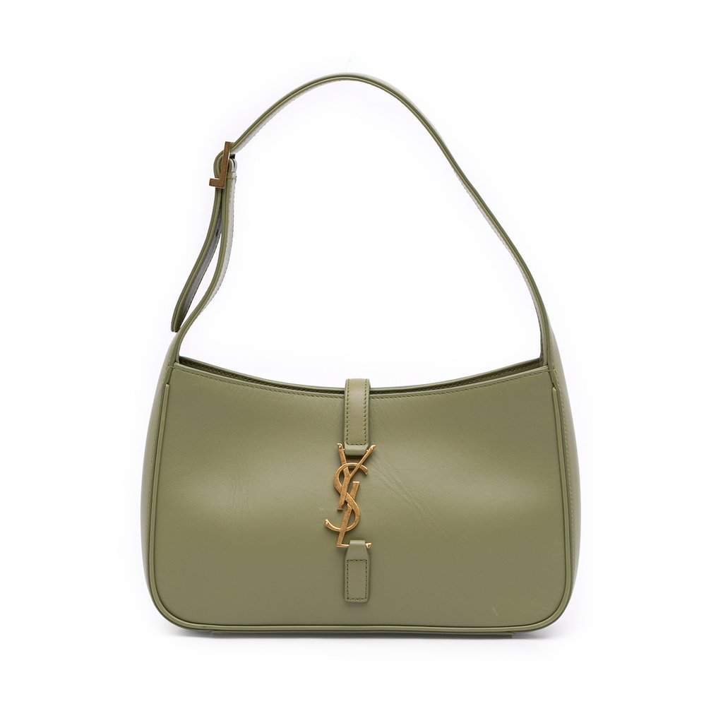 Saint Laurent Smooth Calfskin Le 5 a 7 Green Leather Very good condition - Front View