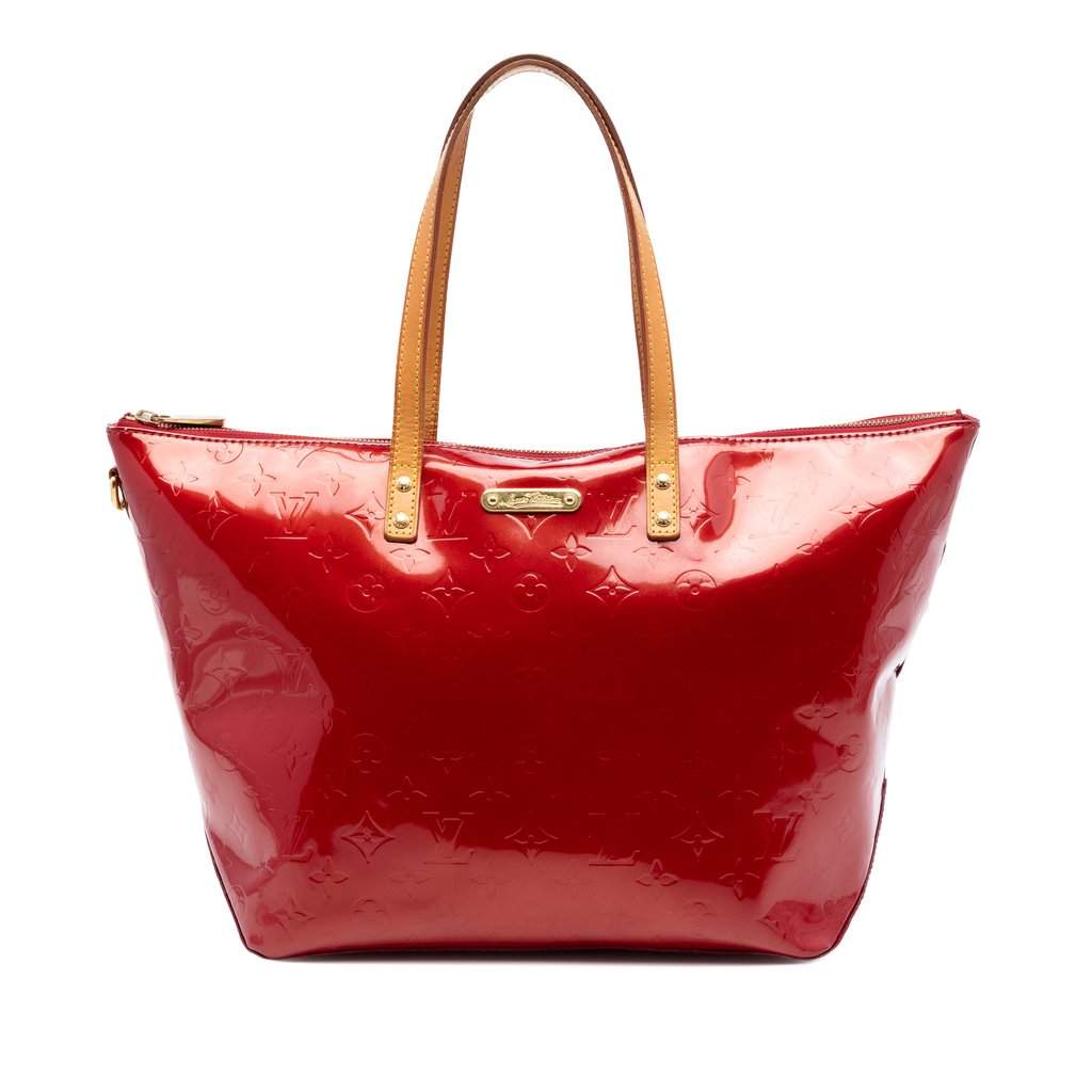 Louis Vuitton Monogram Vernis Bellevue GM Red Leather Very good - Front View