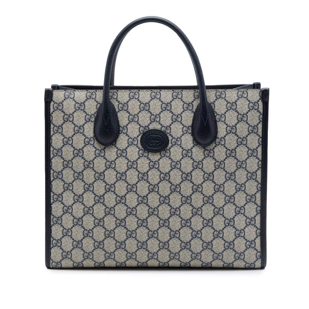 Gucci Small GG Supreme Interlocking G Tote Beige Very good - Front View