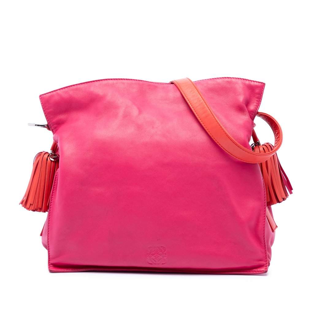 LOEWE Bicolor Nappa Flamenco Tassel 30 Crossbody Pink Leather Very good - Front View