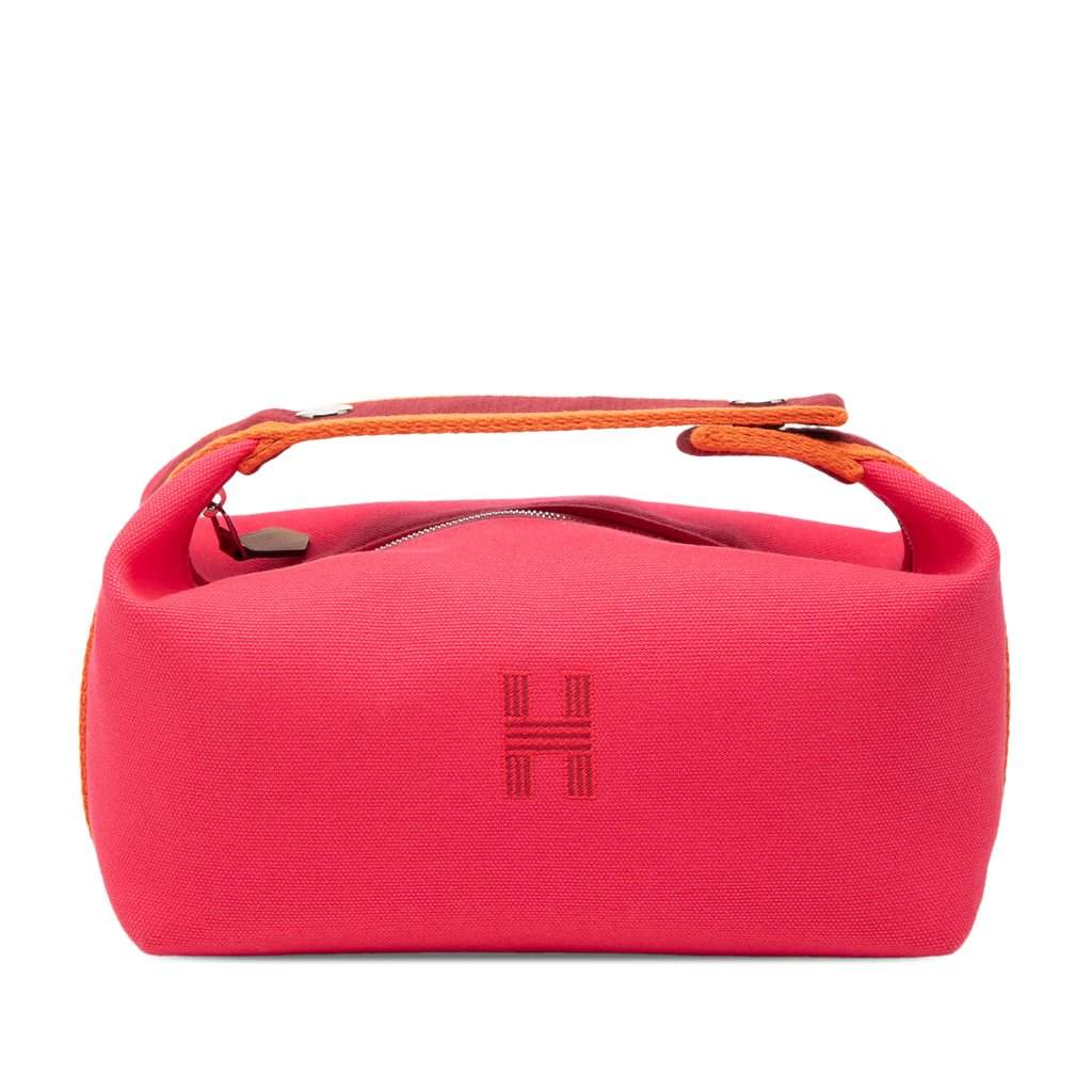 Hermès Small Toile Bride A Brac Case Pink Very good condition - Front View